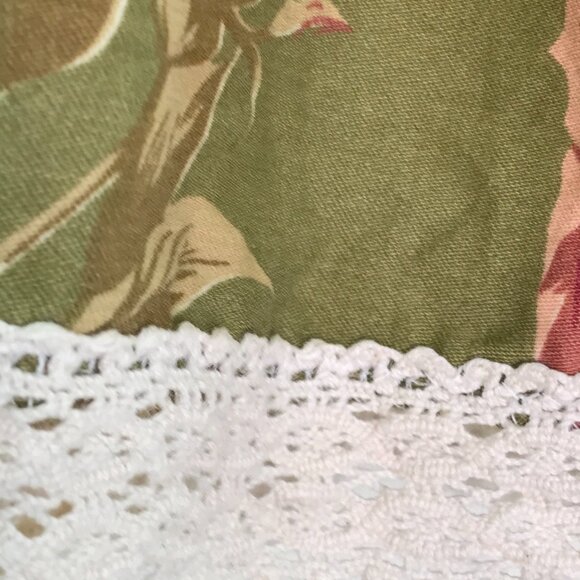 Art to wear patchwork mini dress women's M boho hippie retro denim whimsy floral - Picture 12 of 13